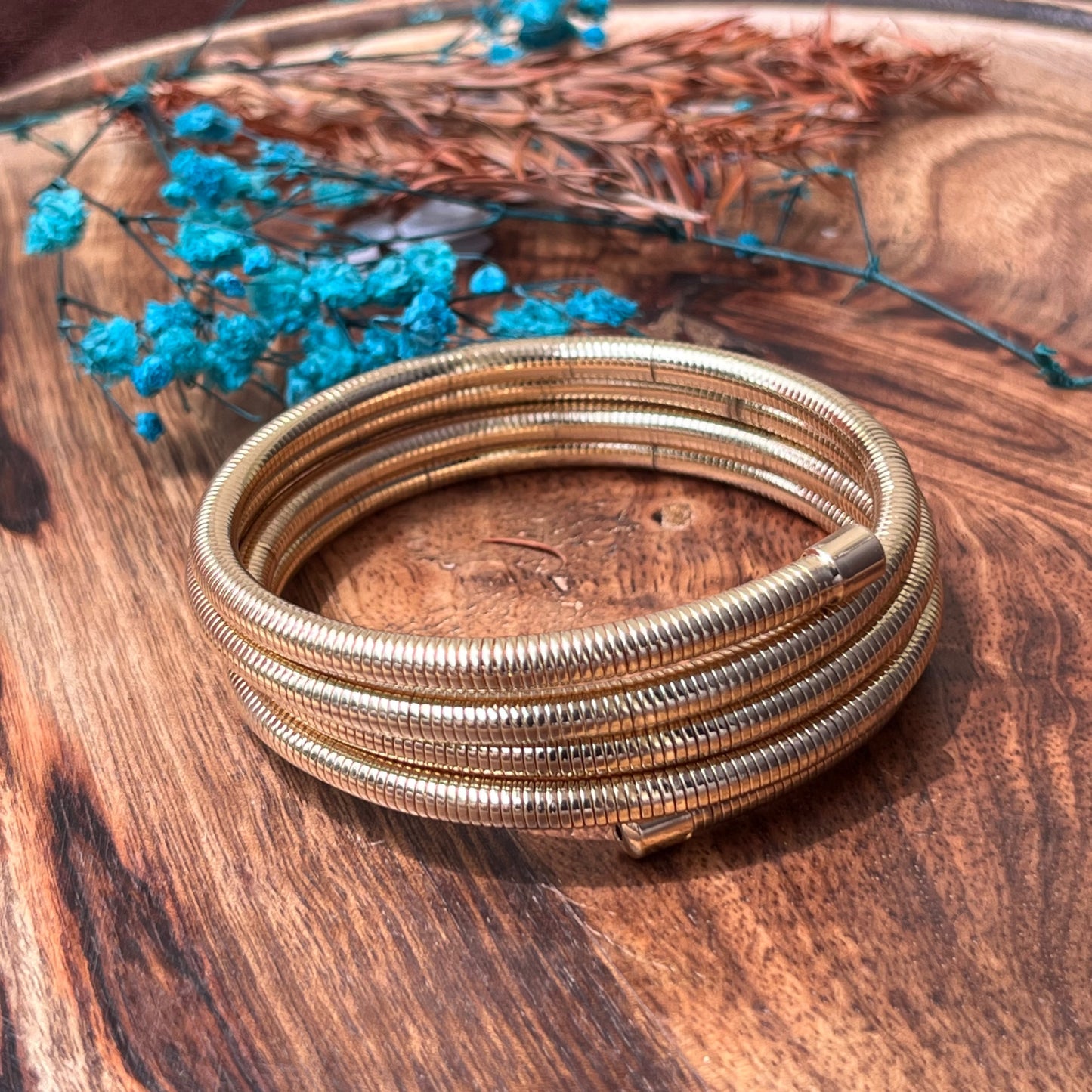 Korean Spiral Golden bracelet