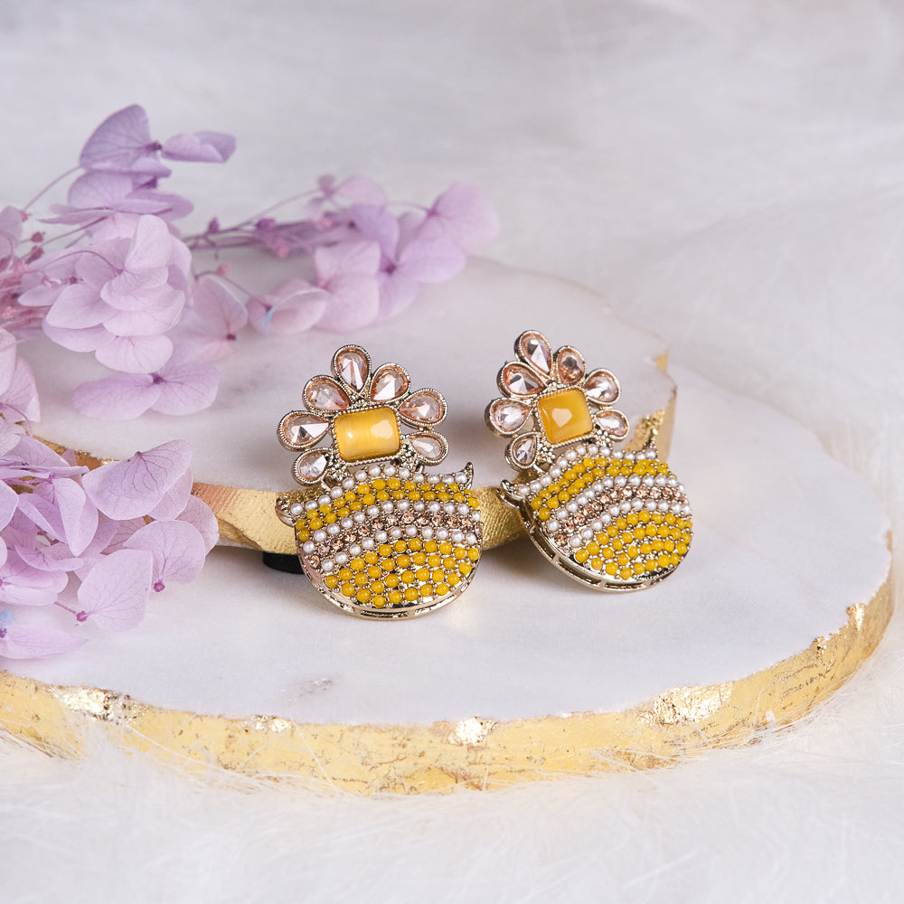 Kalash Yellow Earrings