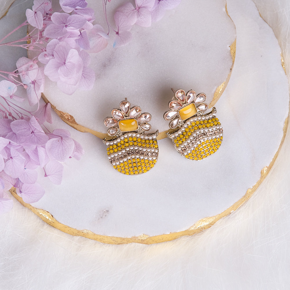 Kalash Yellow Earrings