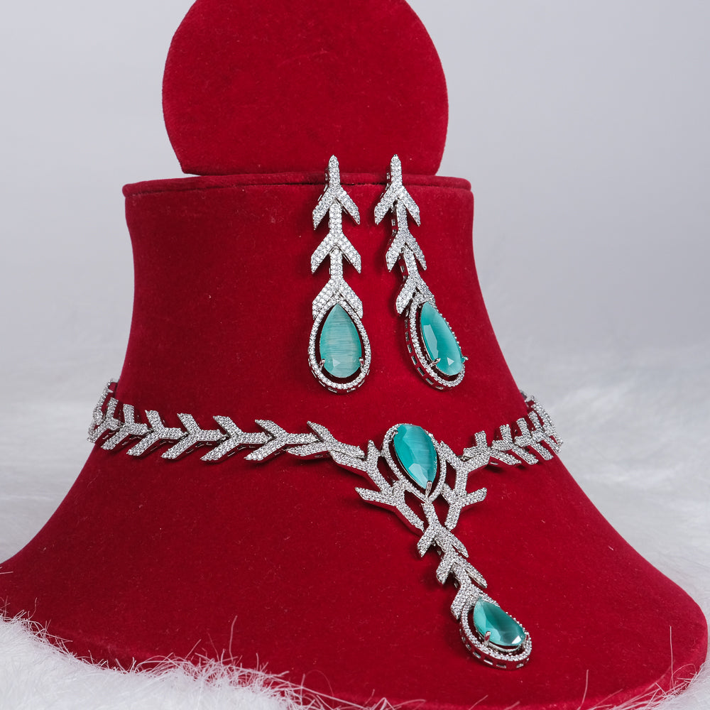 Nadia Jewel Mint Green Necklace