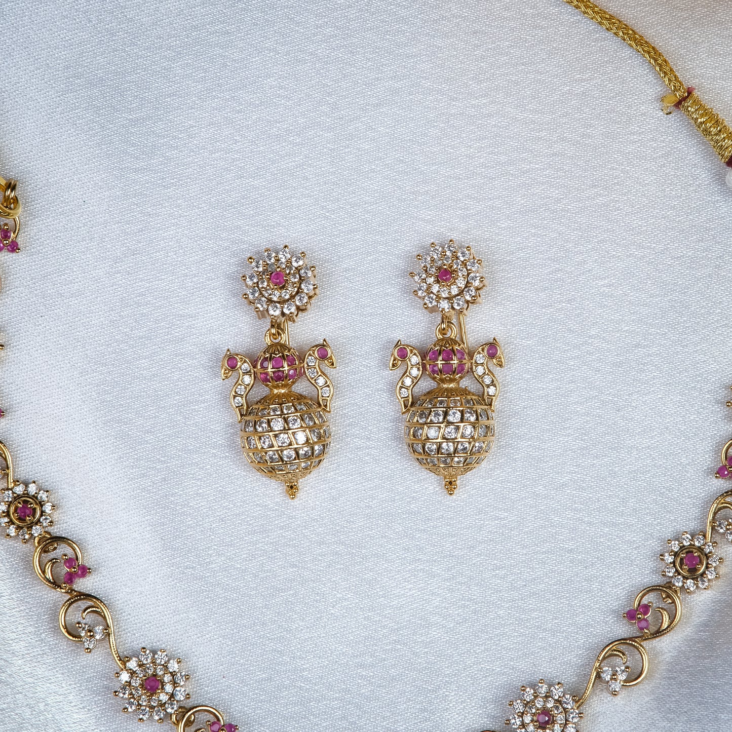 Preethi Charm Whine Red Necklace