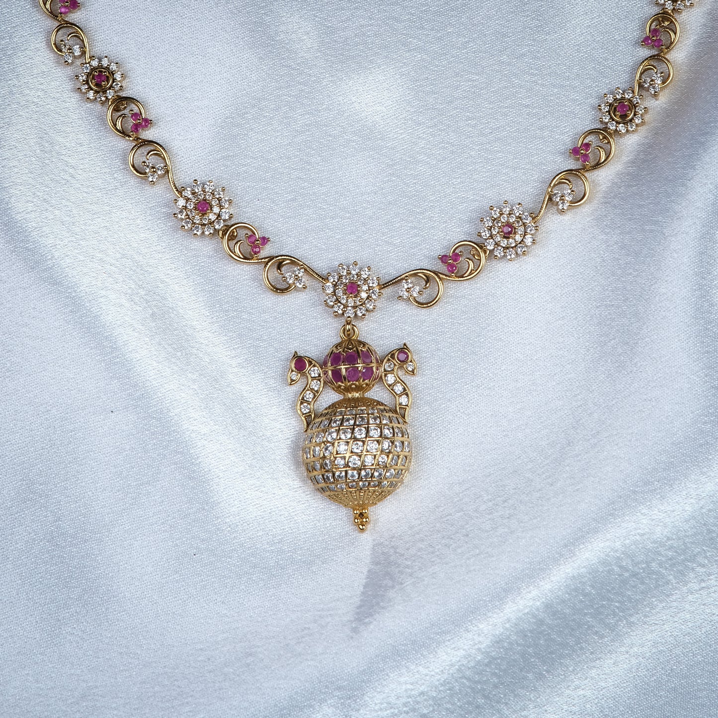 Preethi Charm Whine Red Necklace