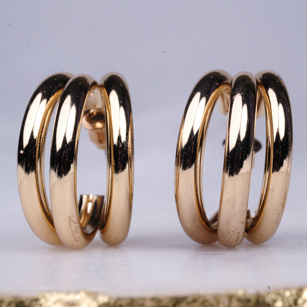 Korean Golden Hoops