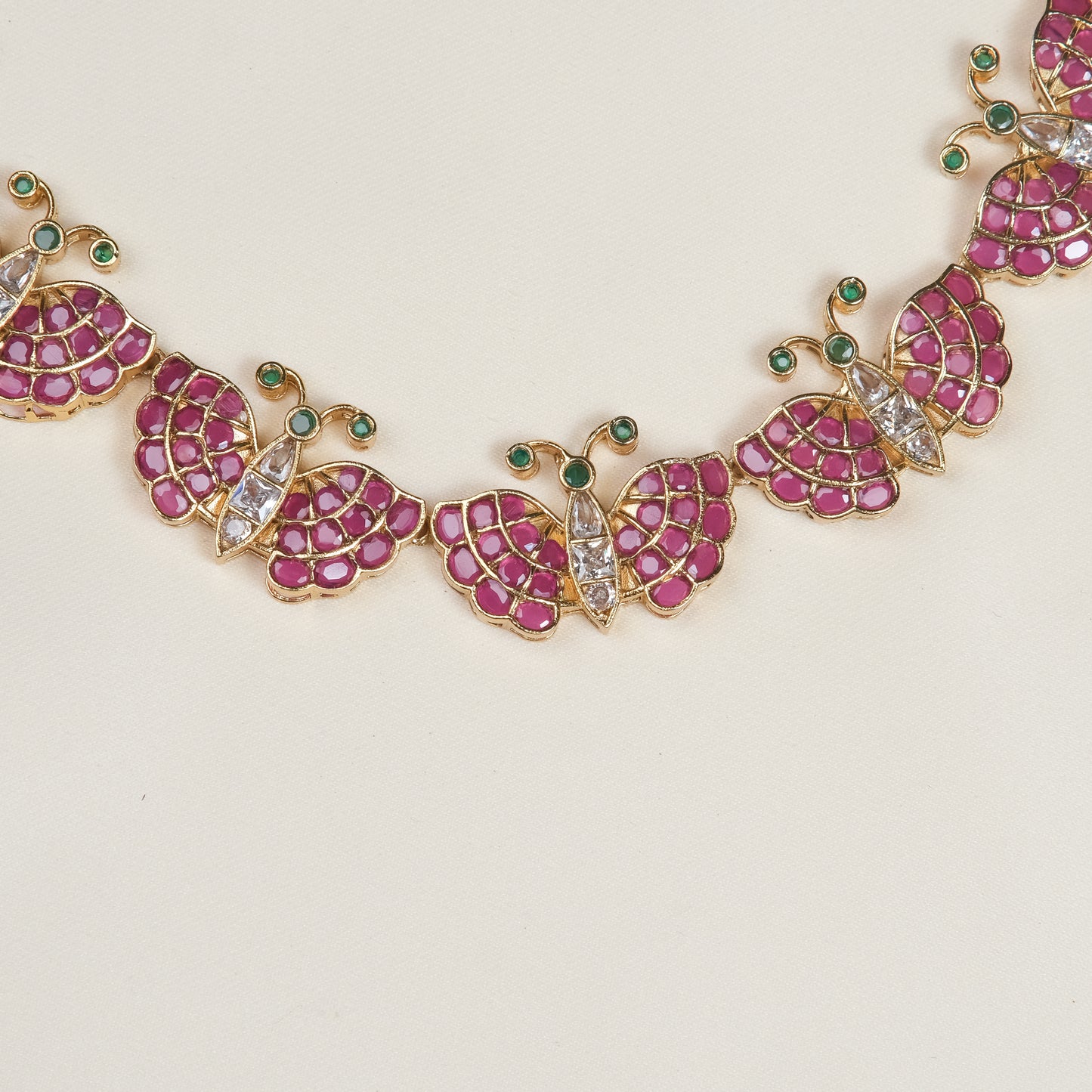 Maalthi Pink Butterfly Choker