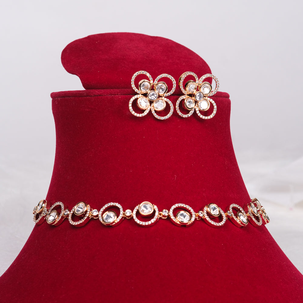 Sindhu Polki Moissanite Necklace