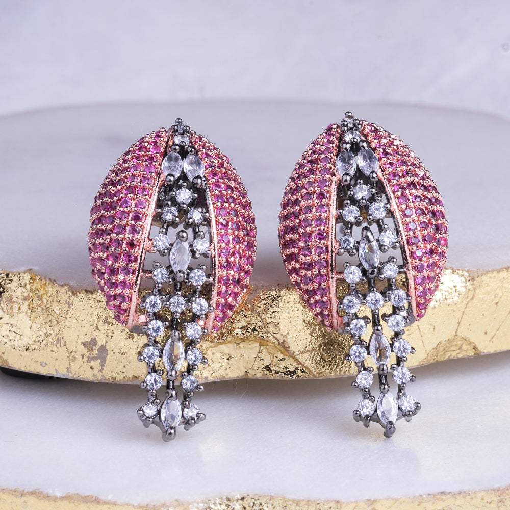 Jia Zircon Pink Earring