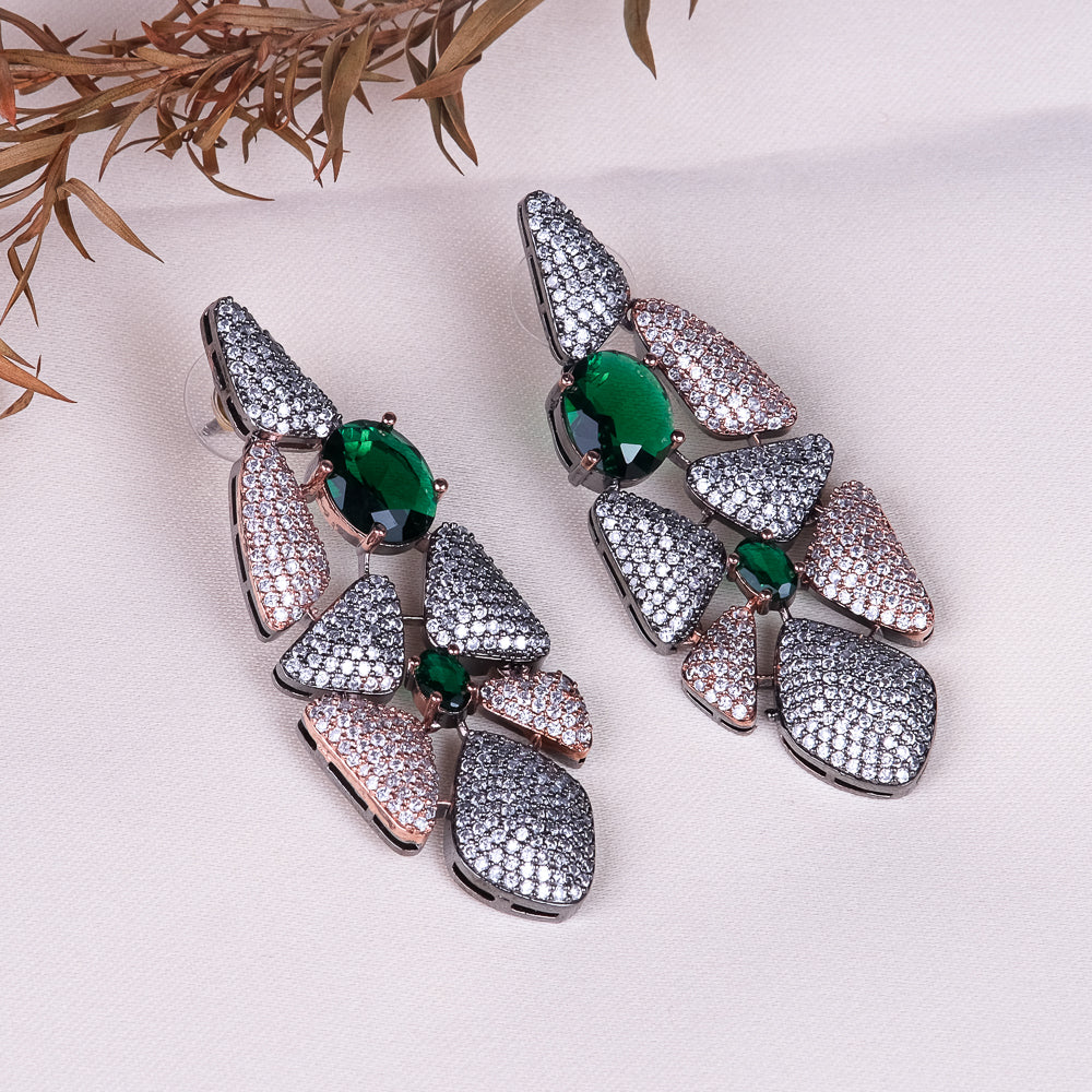 Naina Green Nano setting Earring