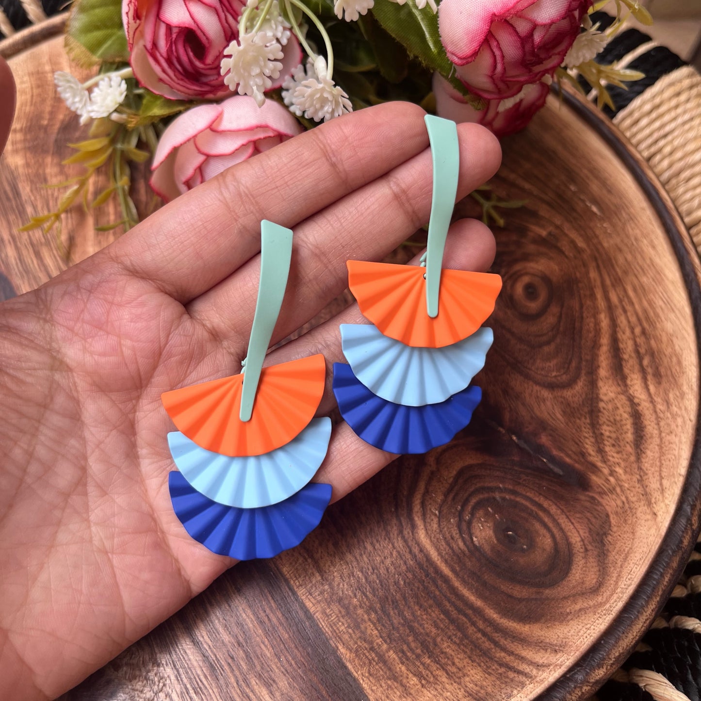 Korean multicolor ceramic earrings