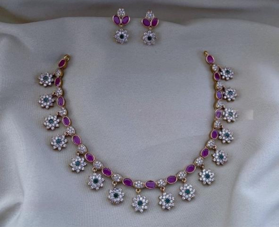 Mritali American diamond necklace