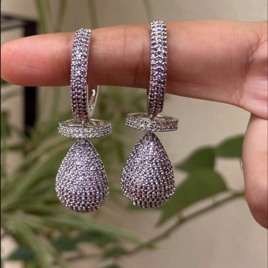 Elegant lavender drop earrings