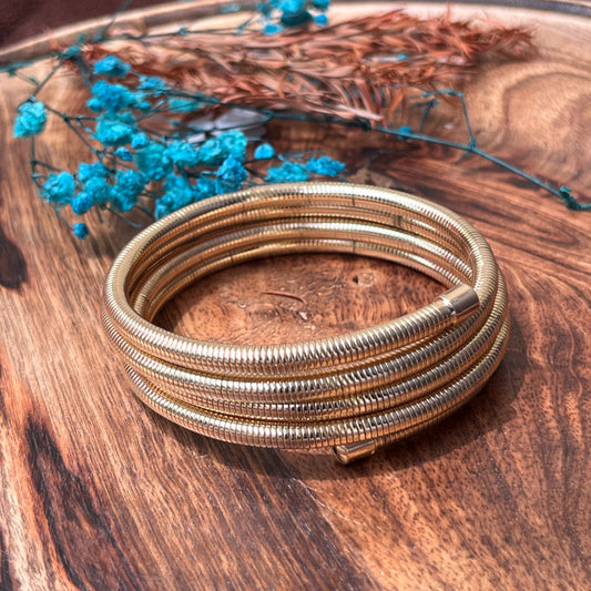 Korean Spiral Golden bracelet