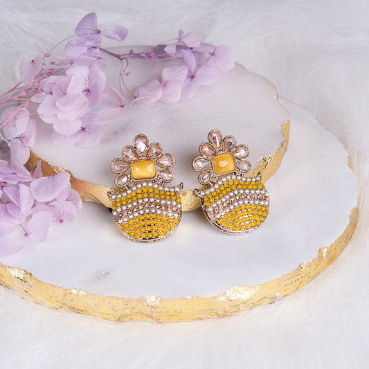 Kalash Yellow Earrings