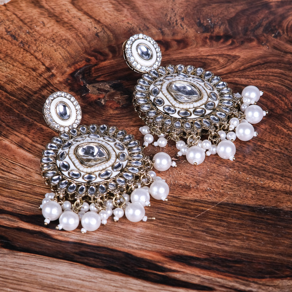 Chandni White Chandbali