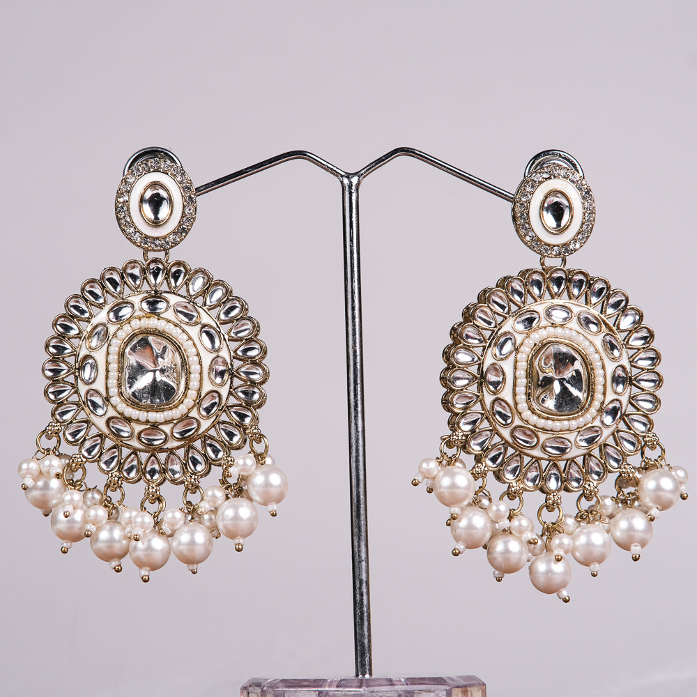 Chandni White Chandbali