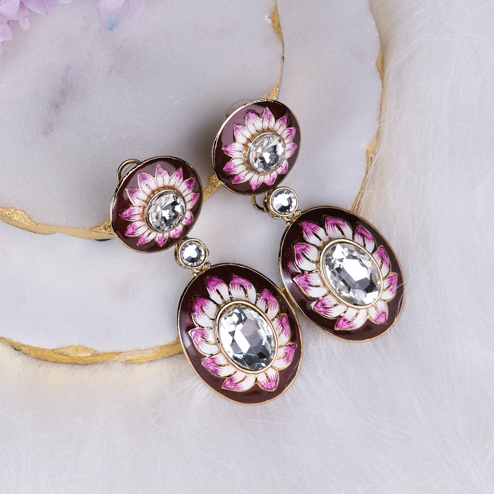 Saakshi Pink Moissanite Drops