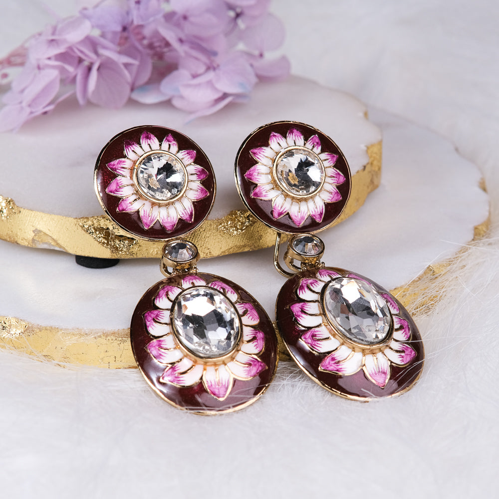 Saakshi Pink Moissanite Drops