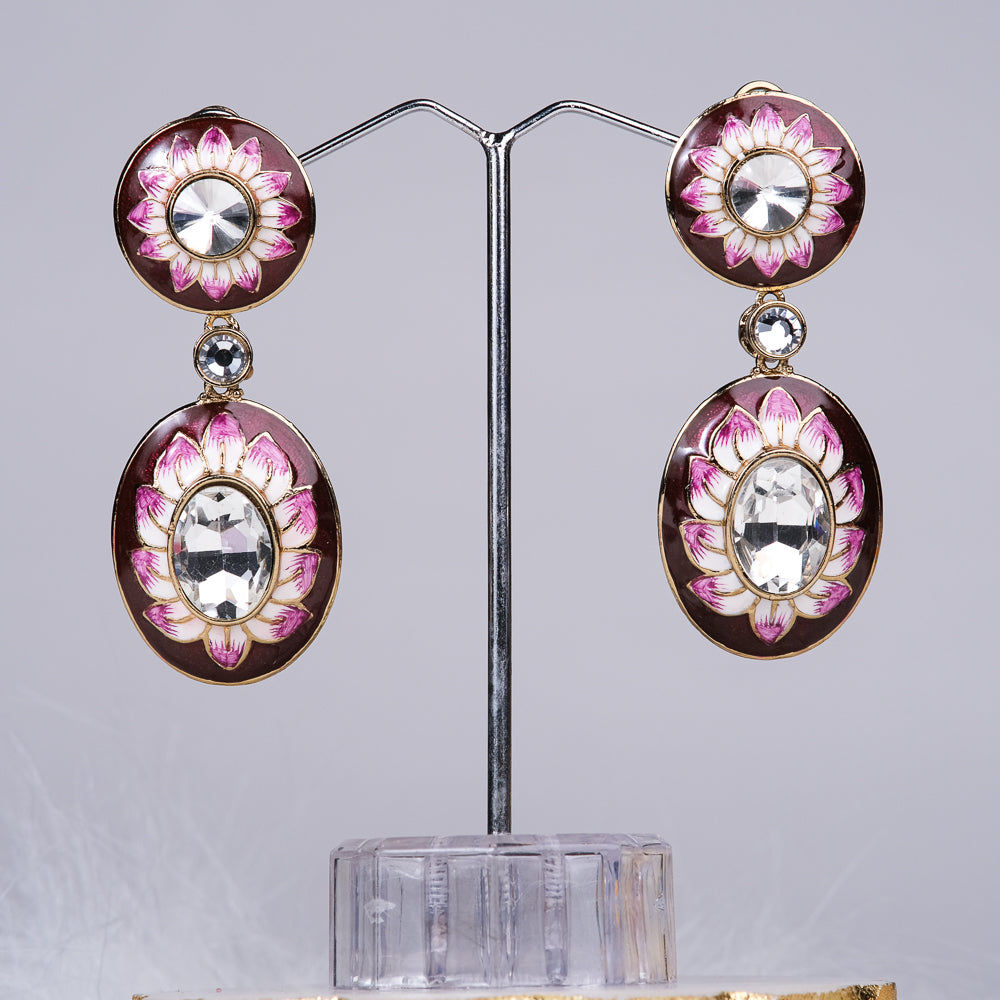 Saakshi Pink Moissanite Drops