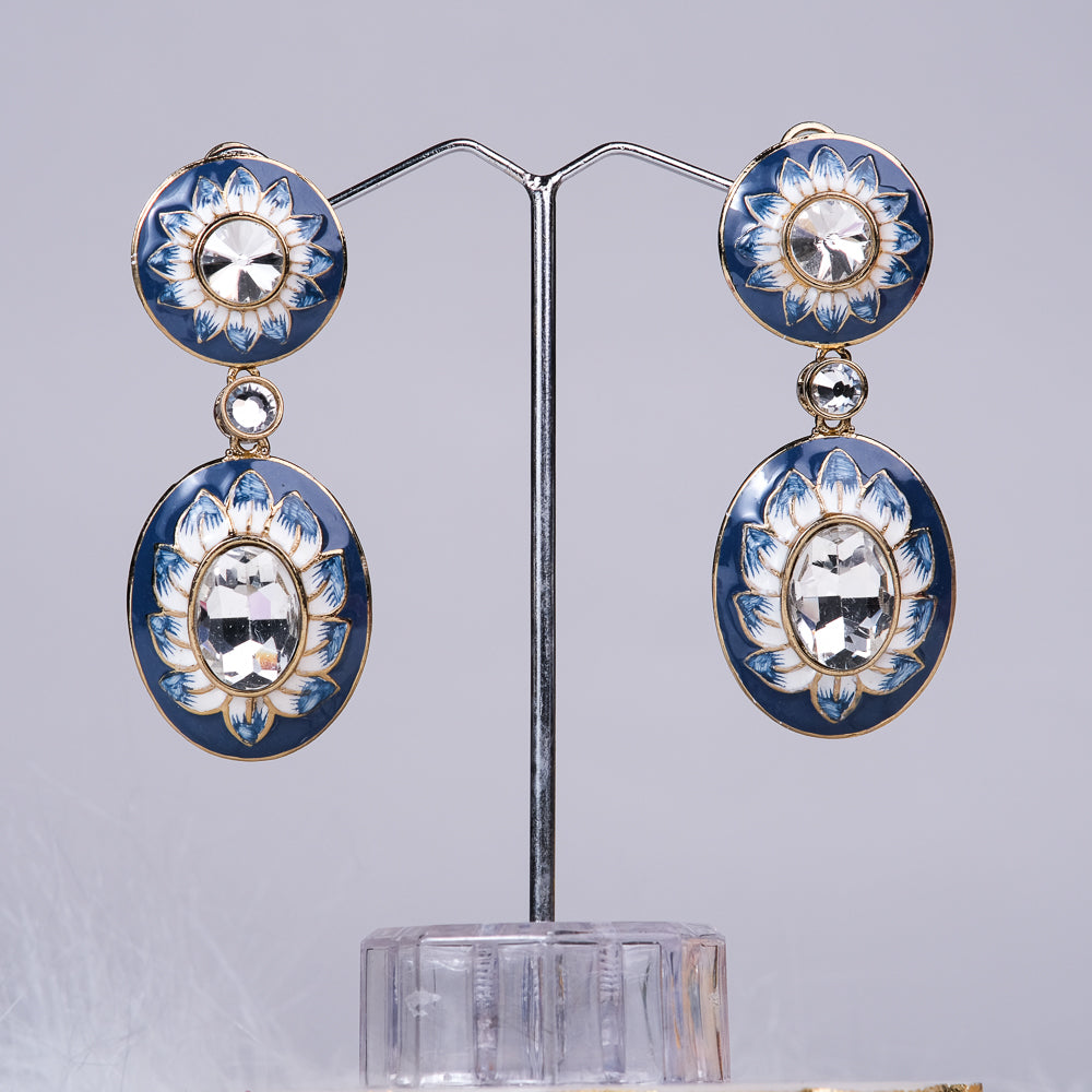 Saakshi Blue Moissanite Drops