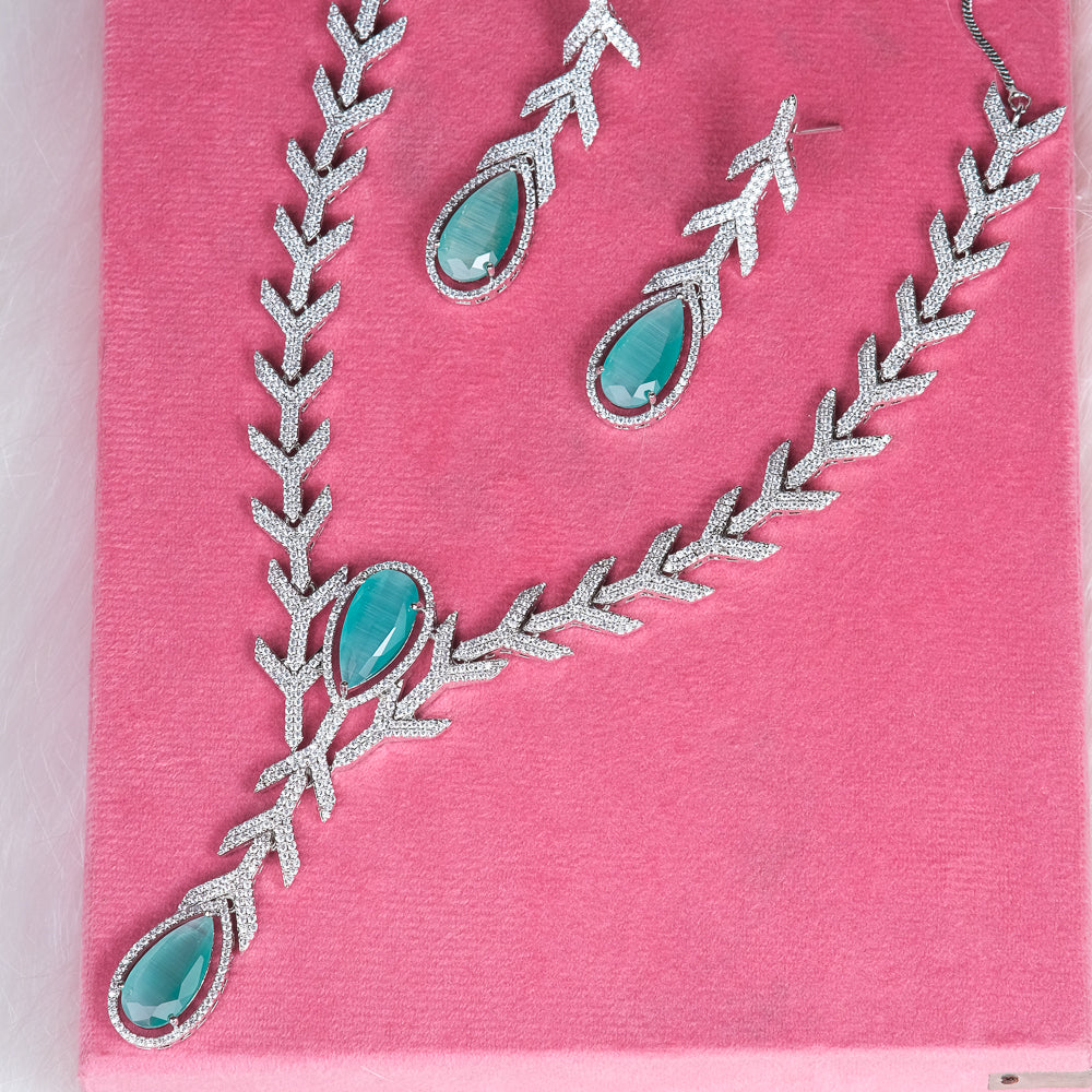 Nadia Jewel Mint Green Necklace
