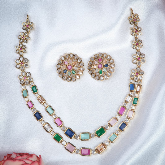 Mohini Multicolor 2 Layer Necklace