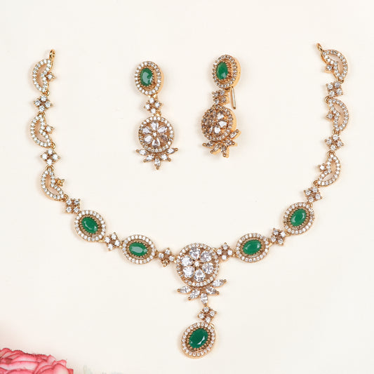 Maaira Green stone Necklace