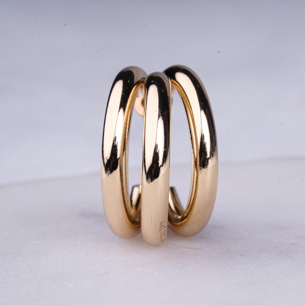 Korean Golden Hoops