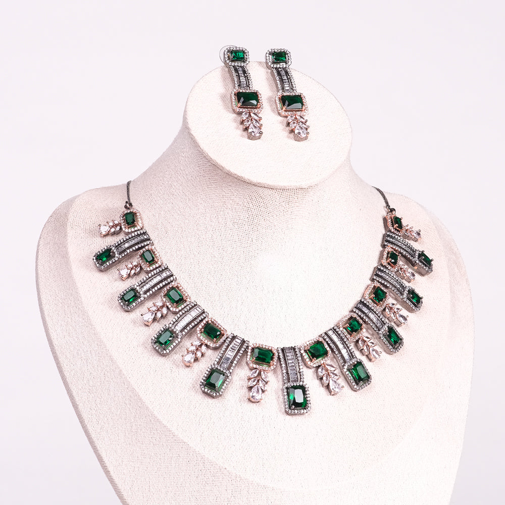 Advika Green Zirconia Neckace