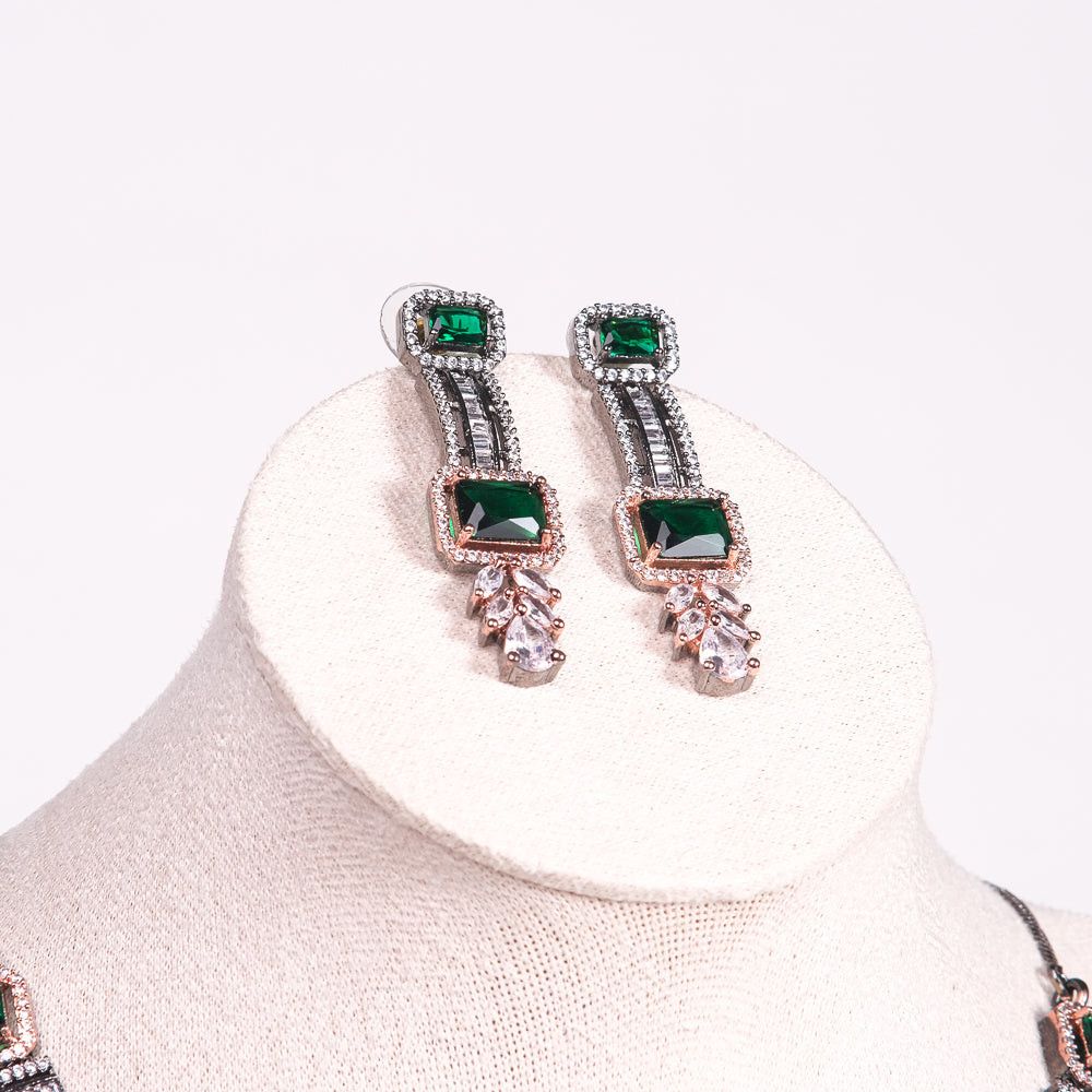Advika Green Zirconia Neckace