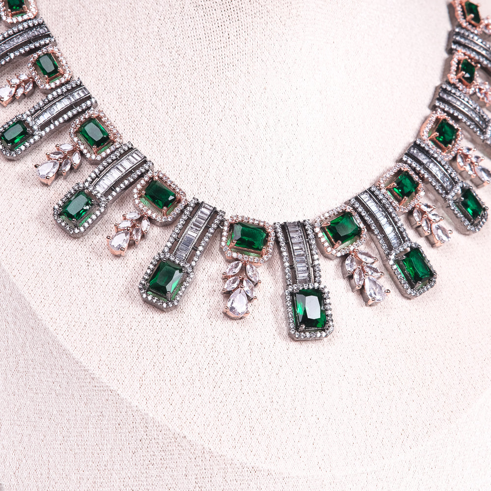 Advika Green Zirconia Neckace