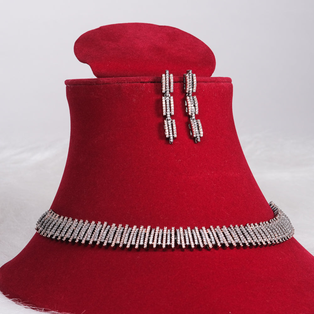 Emily Black polish Zirconia Choker