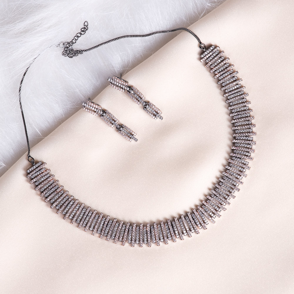 Emily Black polish Zirconia Choker