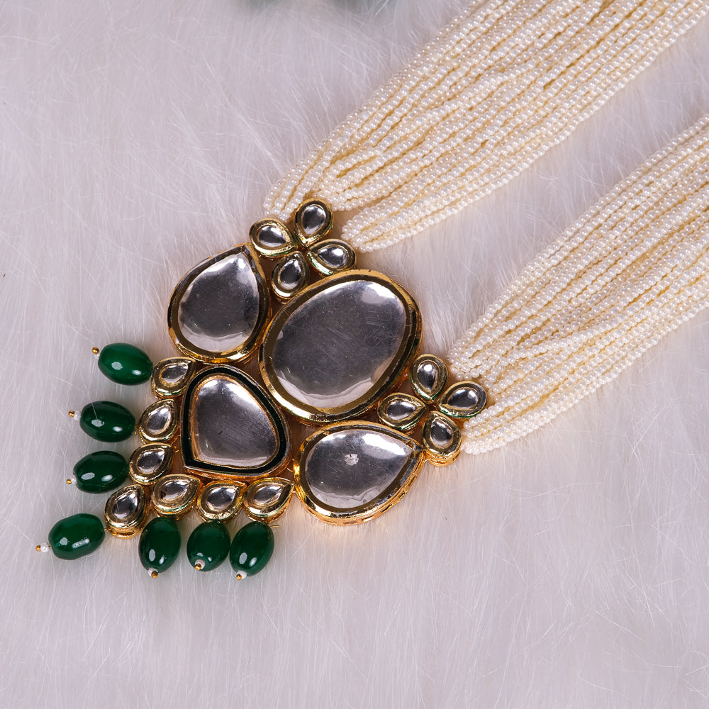 Nitya Kundan Green Maala
