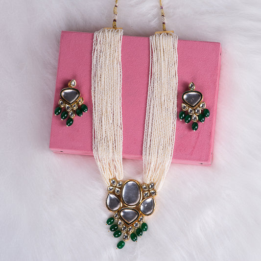 Nitya Kundan Green Maala
