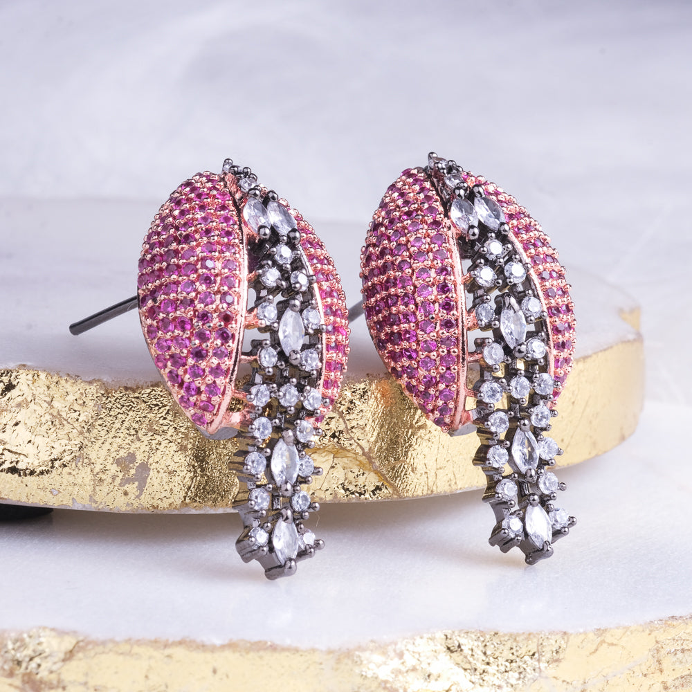 Jia Zircon Pink Earring