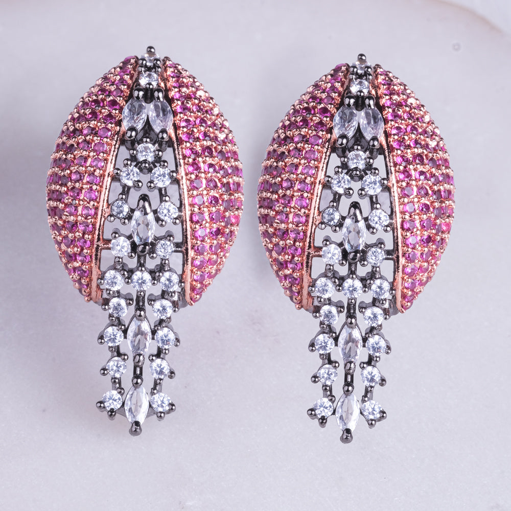 Jia Zircon Pink Earring