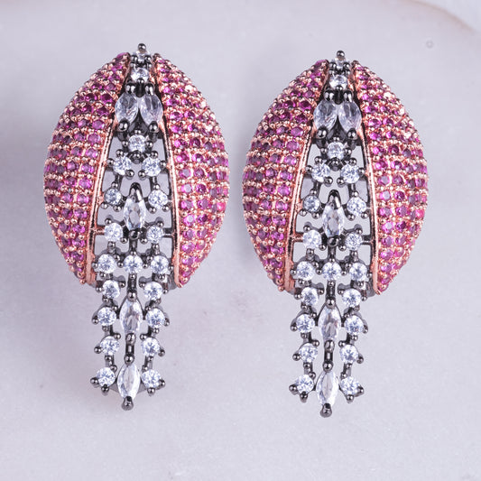 Jia Zircon Pink Earring