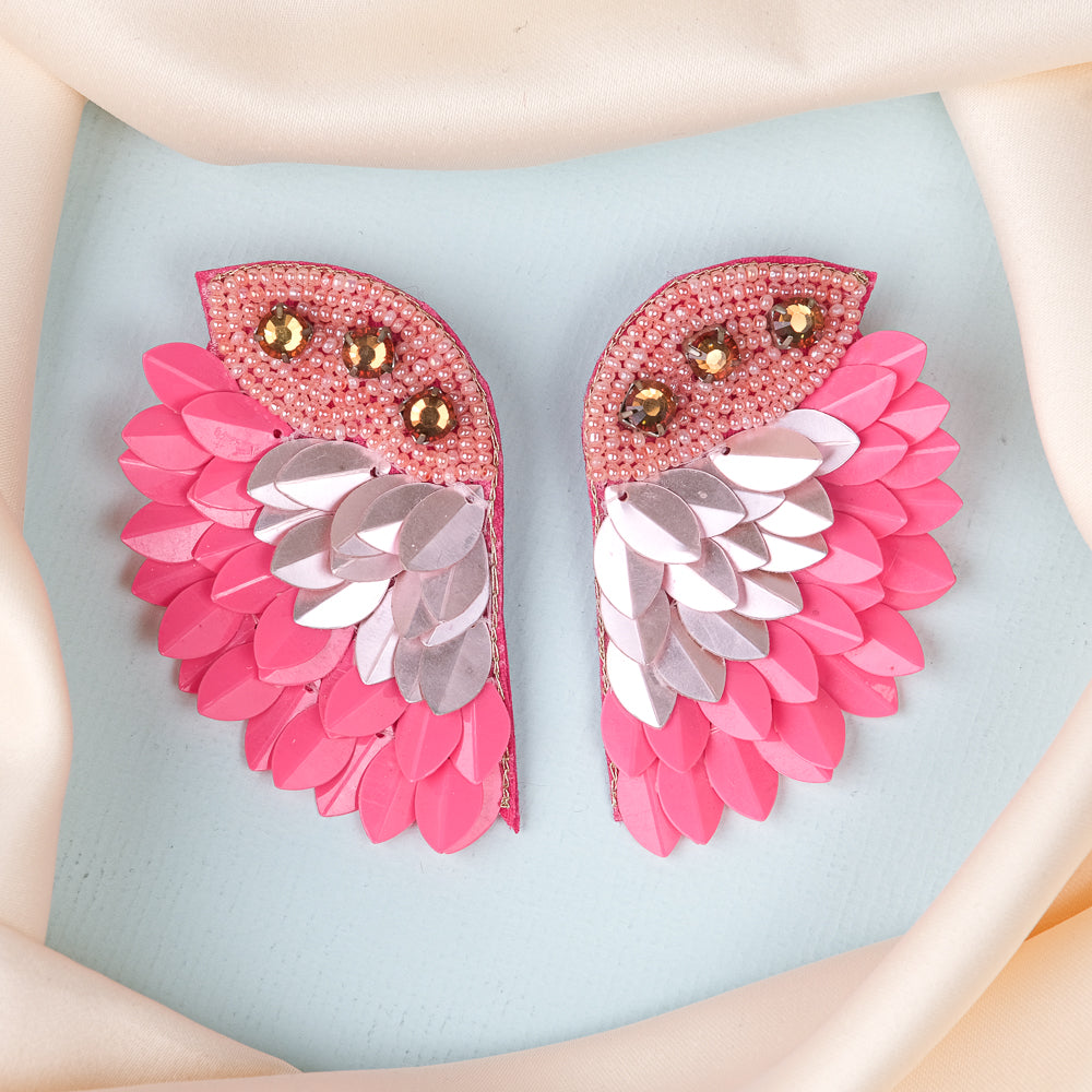 Feather Handmade Beaded Earring