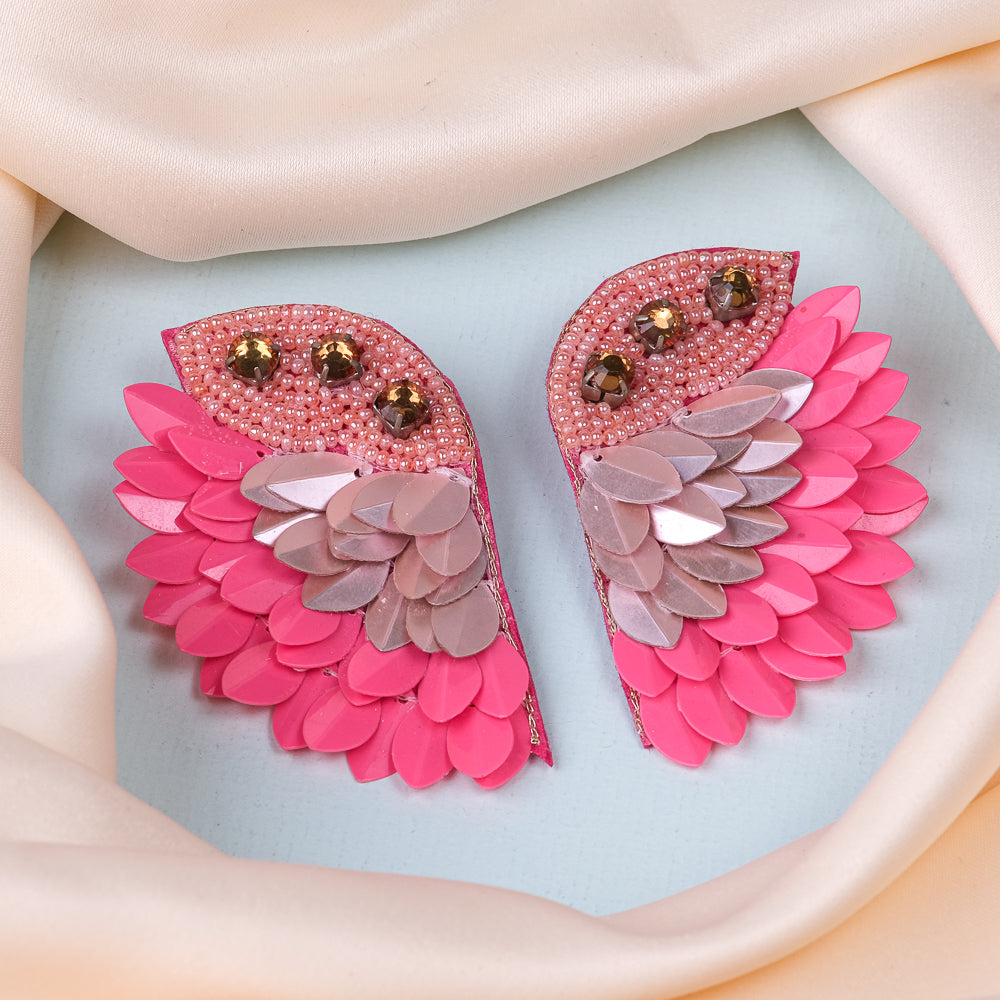 Feather Handmade Beaded Earring