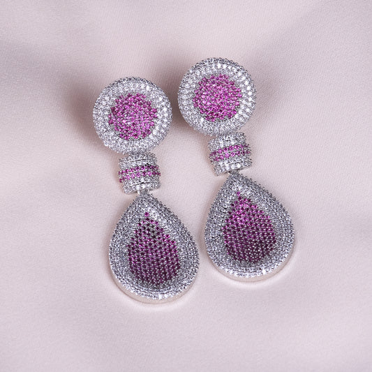 Sharon Pink Nano setting Earring
