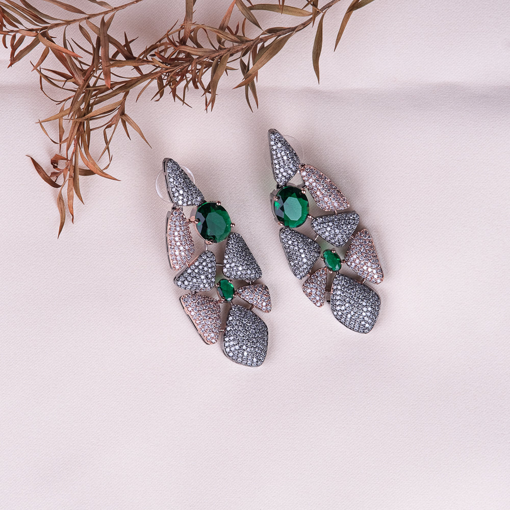 Naina Green Nano setting Earring