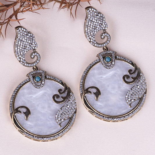 Krithi Zirconia MOP Earrings