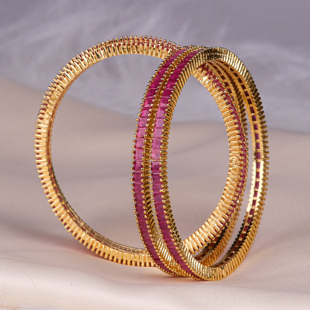 Yaamini Pink AD Bangles