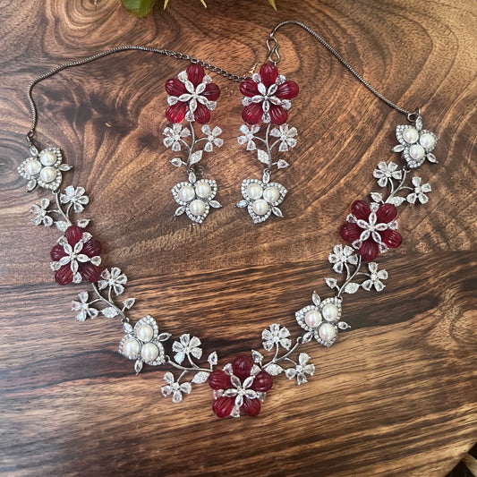 Olivia Charm Zirconia necklace ruby