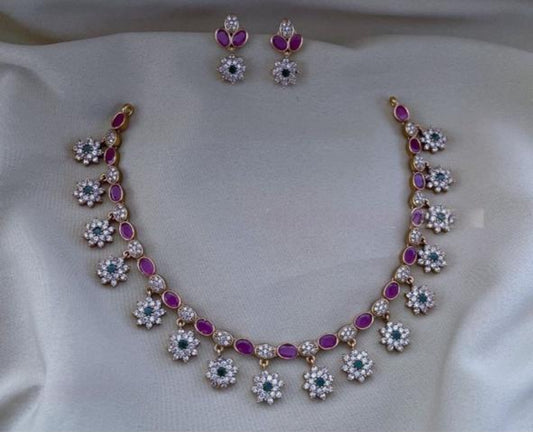 Mritali American diamond necklace