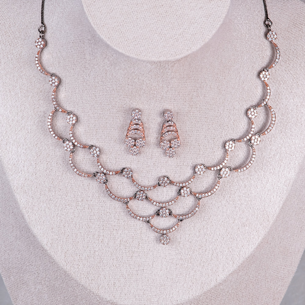 Anaya Black gold Rose Polish Choker